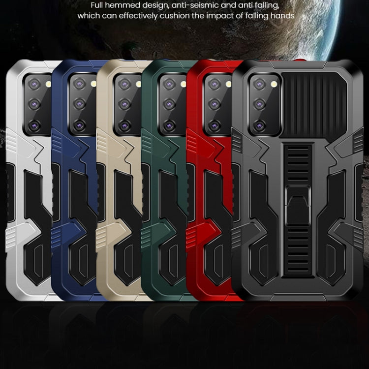 For Samsung Galaxy A51 / Galaxy A31 Vanguard Warrior All Inclusive Double-color Shockproof TPU + PC Protective Case with Holder