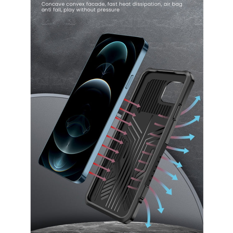 For iPhone SE 2022 / SE 2020 / 8 / 7 Vanguard Warrior All Inclusive Double-color Shockproof TPU + PC Protective Case with Holder