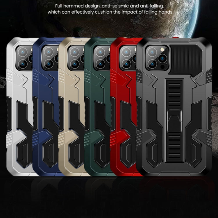 For iPhone SE 2022 / SE 2020 / 8 / 7 Vanguard Warrior All Inclusive Double-color Shockproof TPU + PC Protective Case with Holder