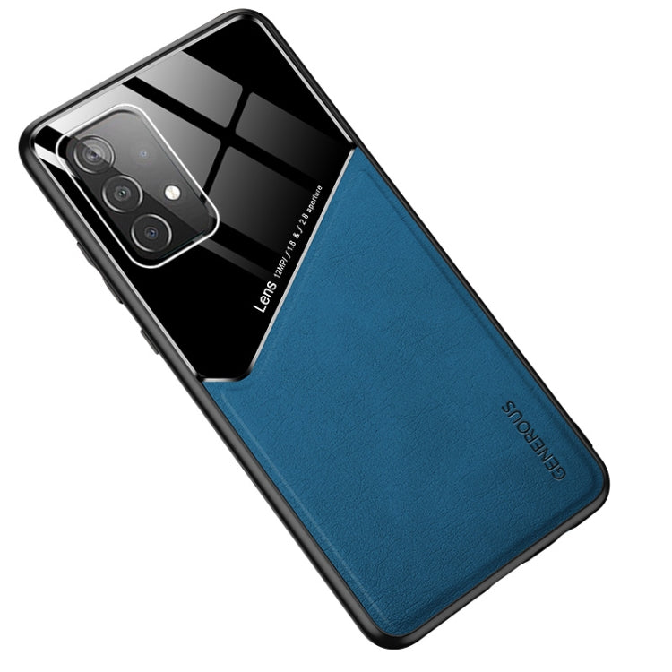 For Samsung Galaxy A52 5G / 4G All-inclusive Leather + Organic Glass Protective Case with Metal Iron Sheet