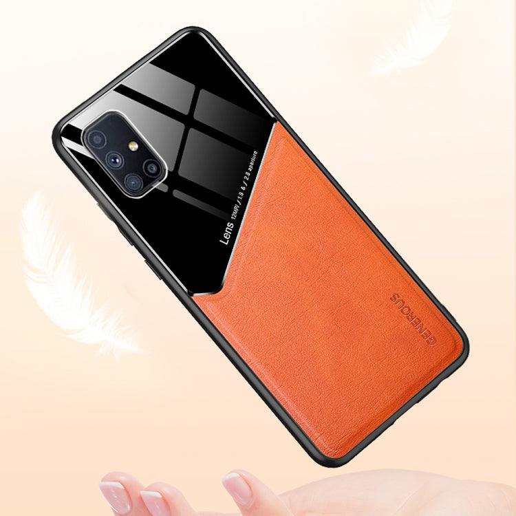 For Samsung Galaxy M51 All-inclusive Leather + Organic Glass Protective Case with Metal Iron Sheet