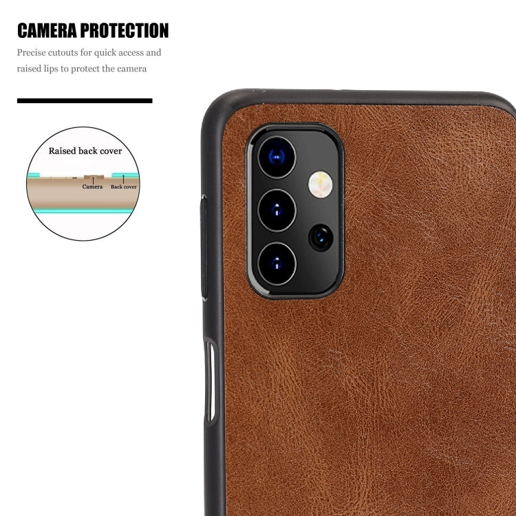 For Samsung Galaxy A32 5G Crazy Horse Textured Calfskin PU + PC + TPU Case