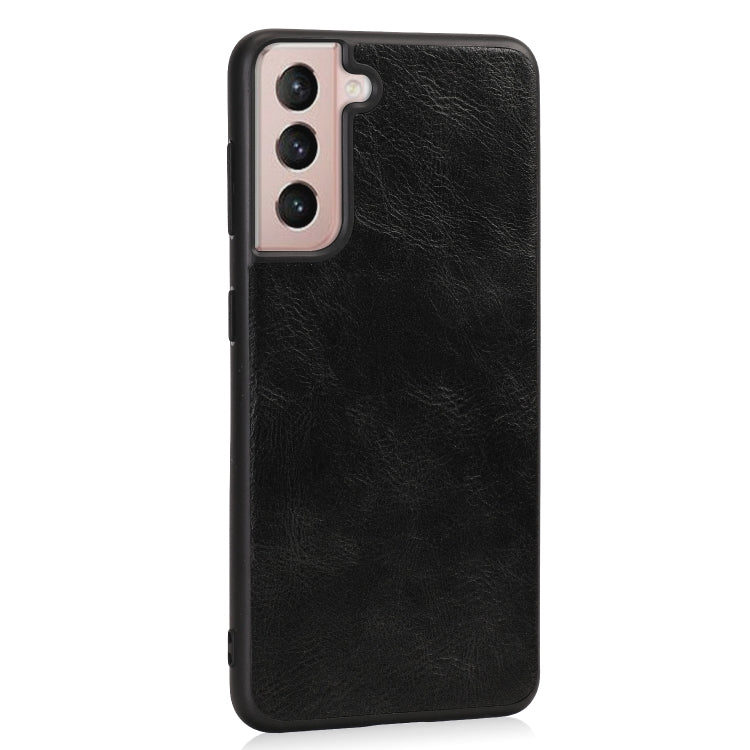 For Samsung Galaxy S21+ 5G Crazy Horse Textured Calfskin PU + PC + TPU Case