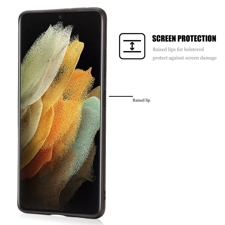 For Samsung Galaxy S21 Ultra 5G Crazy Horse Textured Calfskin PU + PC + TPU Case