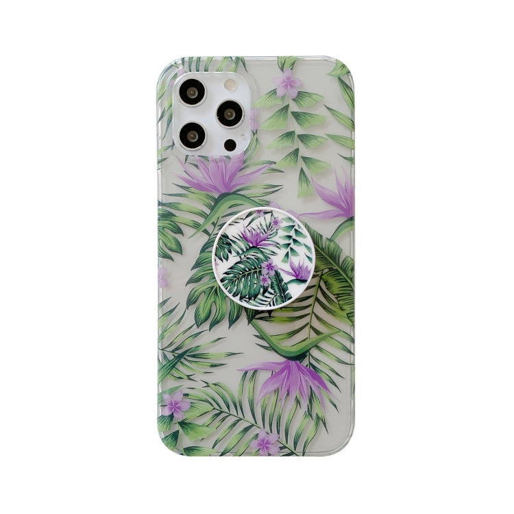 For iPhone 11 Flowers Pattern Protective Case with Holder