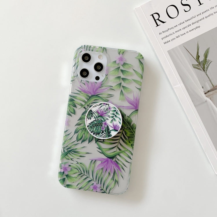 For iPhone 11 Flowers Pattern Protective Case with Holder