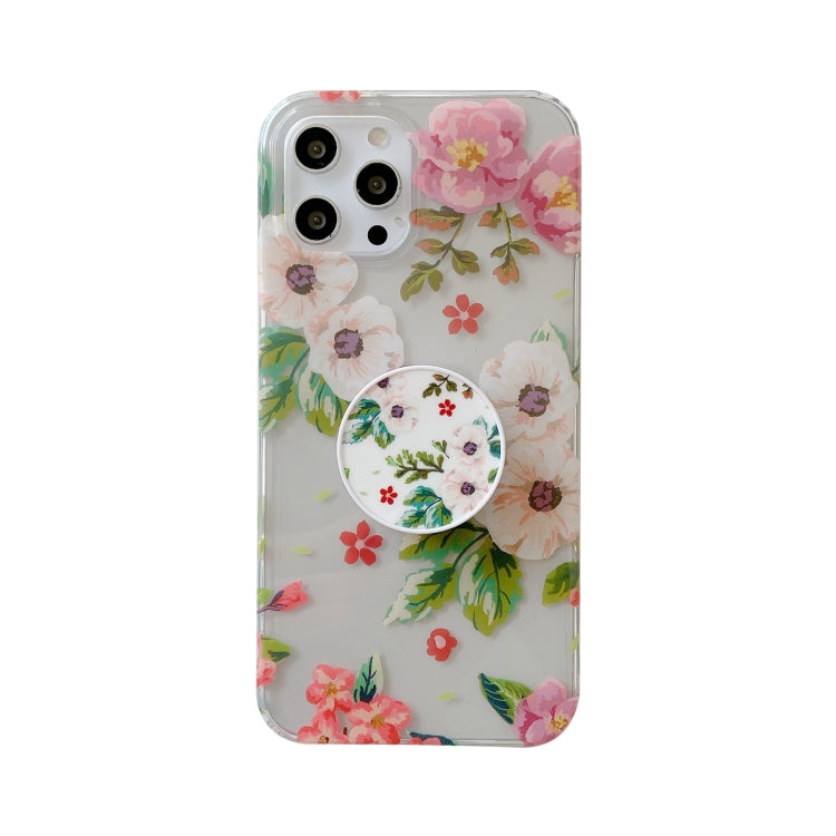 For iPhone 11 Pro Flowers Pattern Protective Case with Holder