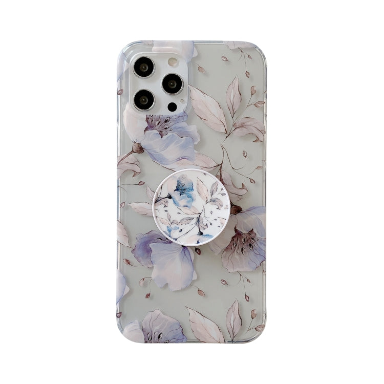 For iPhone 11 Pro Flowers Pattern Protective Case with Holder