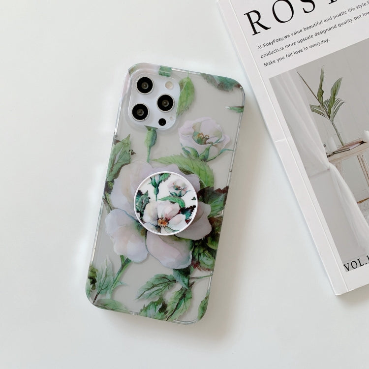 For iPhone 11 Pro Flowers Pattern Protective Case with Holder