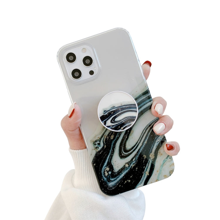 For iPhone 11 Marble Pattern Protective Case with Holder