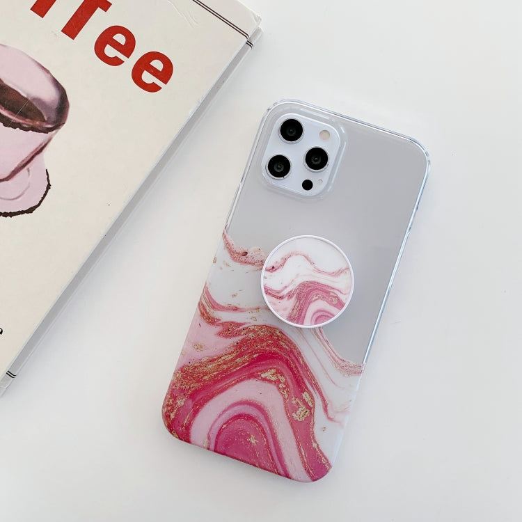 For iPhone 11 Marble Pattern Protective Case with Holder