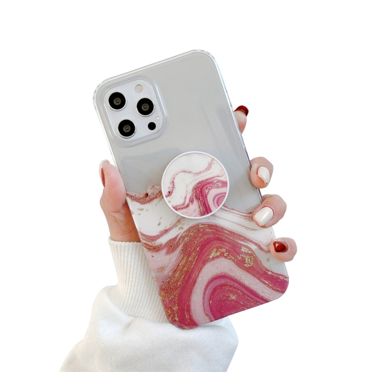 For iPhone 11 Pro Marble Pattern Protective Case with Holder