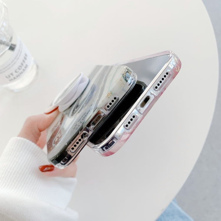 For iPhone 12 Pro Max Marble Pattern Protective Case with Holder