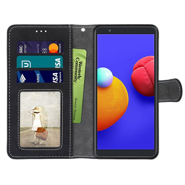 For Samsung Galaxy A01 Core Retro Frosted Horizontal Flip PU Leather Case with Holder & Card Slots & Wallet & Photo Frame