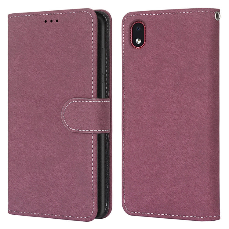 For Samsung Galaxy A01 Core Retro Frosted Horizontal Flip PU Leather Case with Holder & Card Slots & Wallet & Photo Frame