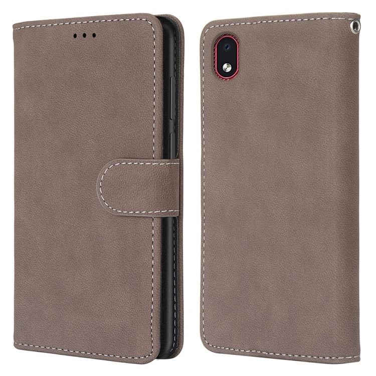 For Samsung Galaxy A01 Core Retro Frosted Horizontal Flip PU Leather Case with Holder & Card Slots & Wallet & Photo Frame
