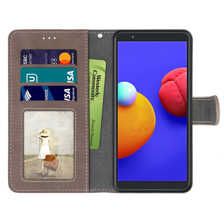 For Samsung Galaxy A01 Core Retro Frosted Horizontal Flip PU Leather Case with Holder & Card Slots & Wallet & Photo Frame