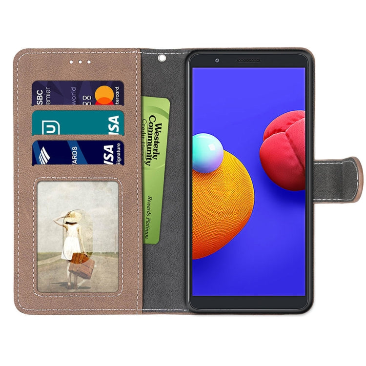 For Samsung Galaxy A01 Core Retro Frosted Horizontal Flip PU Leather Case with Holder & Card Slots & Wallet & Photo Frame