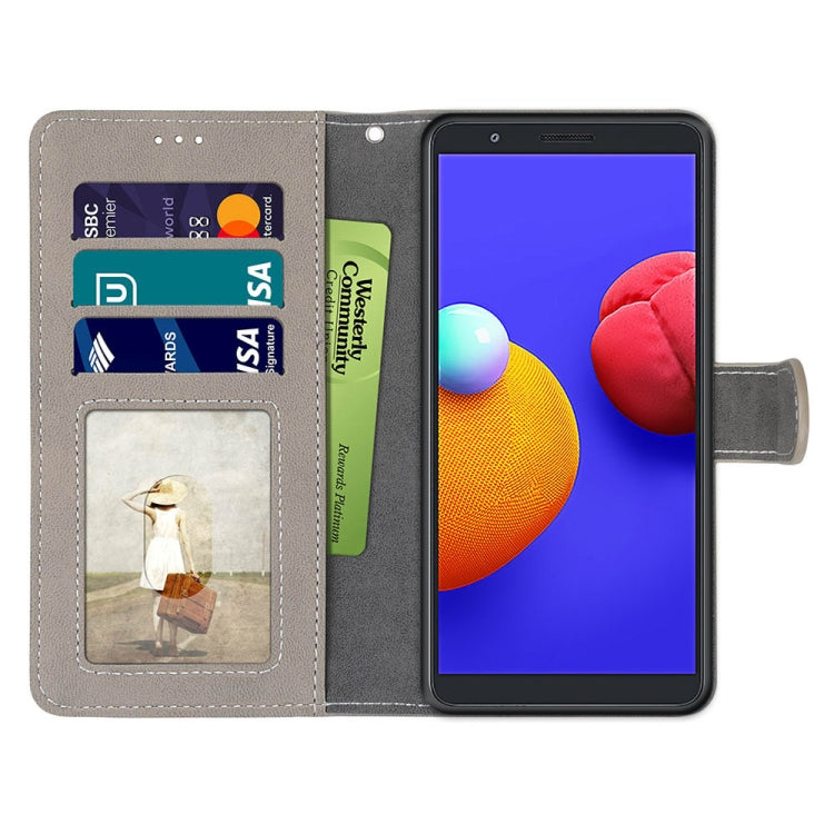 For Samsung Galaxy A01 Core Retro Frosted Horizontal Flip PU Leather Case with Holder & Card Slots & Wallet & Photo Frame