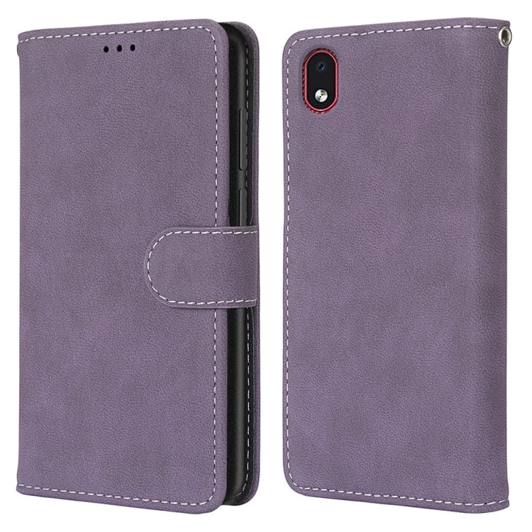 For Samsung Galaxy A01 Core Retro Frosted Horizontal Flip PU Leather Case with Holder & Card Slots & Wallet & Photo Frame