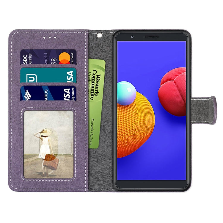 For Samsung Galaxy A01 Core Retro Frosted Horizontal Flip PU Leather Case with Holder & Card Slots & Wallet & Photo Frame