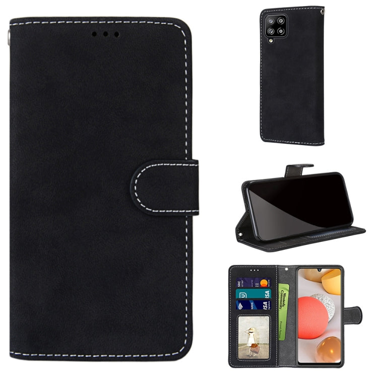 For Samsung Galaxy A42 5G Retro Frosted Horizontal Flip PU Leather Case with Holder & Card Slots & Wallet & Photo Frame