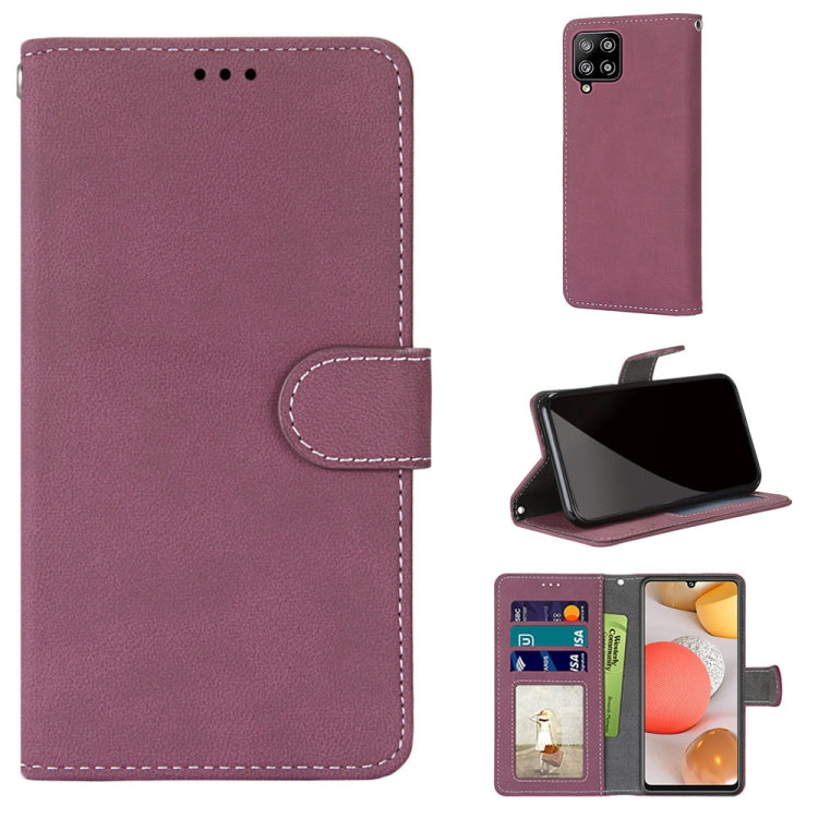 For Samsung Galaxy A42 5G Retro Frosted Horizontal Flip PU Leather Case with Holder & Card Slots & Wallet & Photo Frame