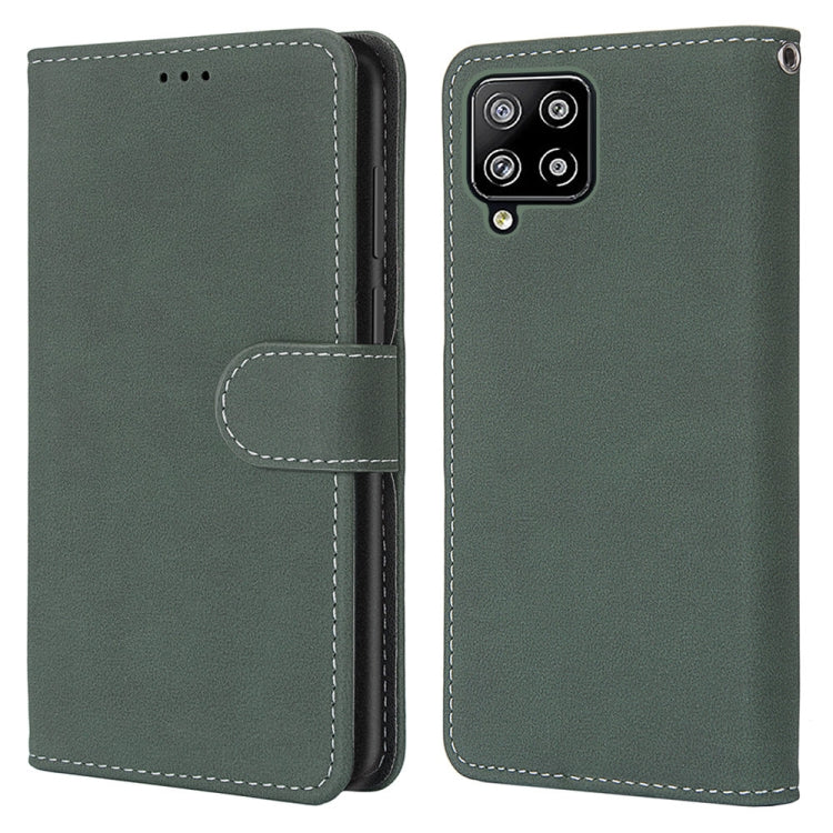 For Samsung Galaxy A42 5G Retro Frosted Horizontal Flip PU Leather Case with Holder & Card Slots & Wallet & Photo Frame