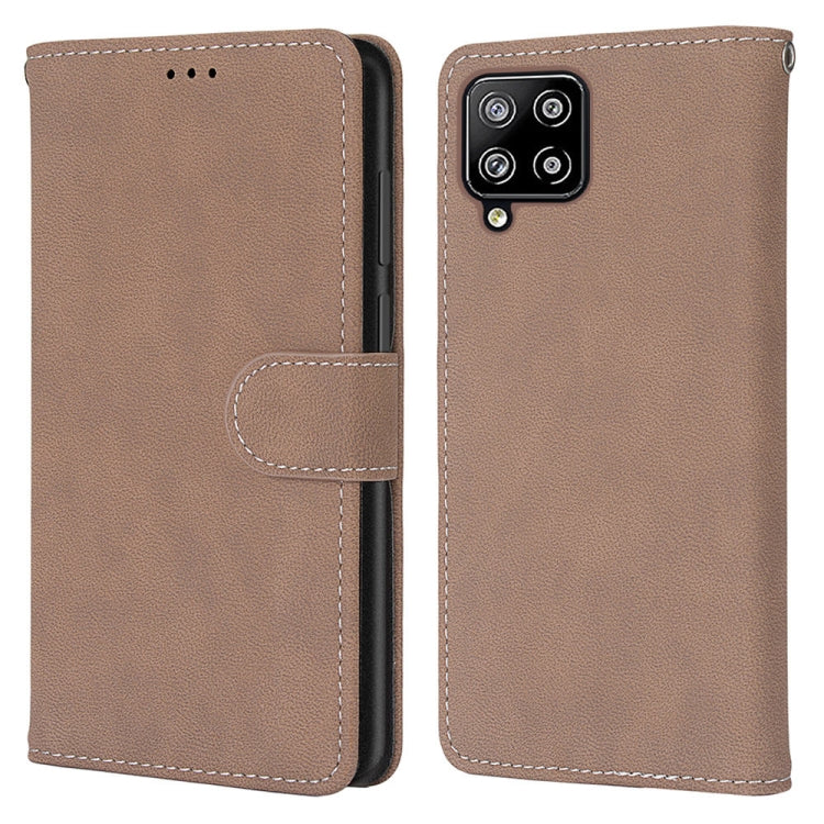 For Samsung Galaxy A42 5G Retro Frosted Horizontal Flip PU Leather Case with Holder & Card Slots & Wallet & Photo Frame