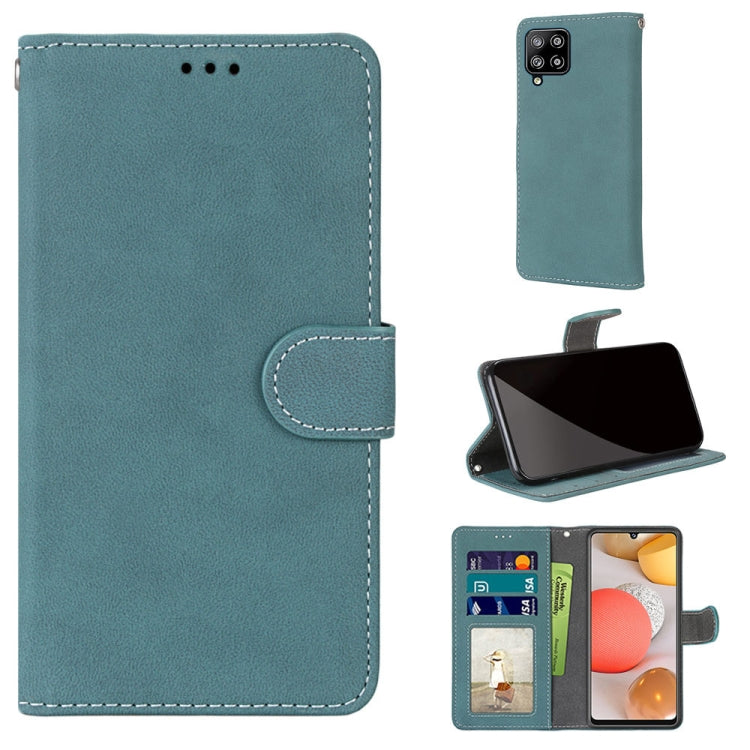 For Samsung Galaxy A42 5G Retro Frosted Horizontal Flip PU Leather Case with Holder & Card Slots & Wallet & Photo Frame