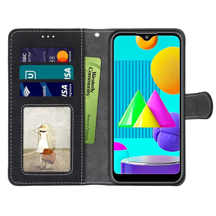 For Samsung Galaxy M01 Retro Frosted Horizontal Flip PU Leather Case with Holder & Card Slots & Wallet & Photo Frame