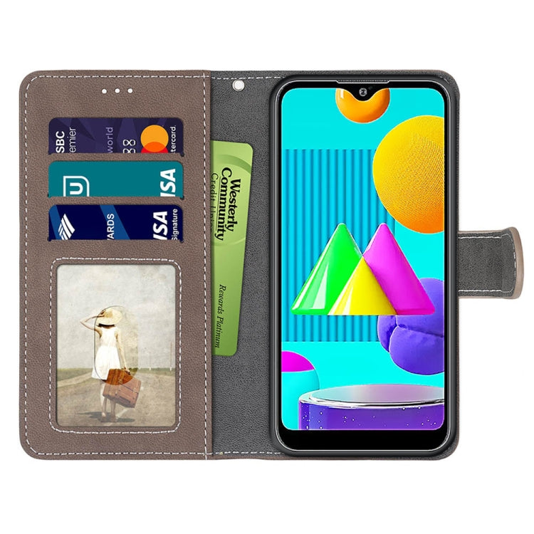 For Samsung Galaxy M01 Retro Frosted Horizontal Flip PU Leather Case with Holder & Card Slots & Wallet & Photo Frame