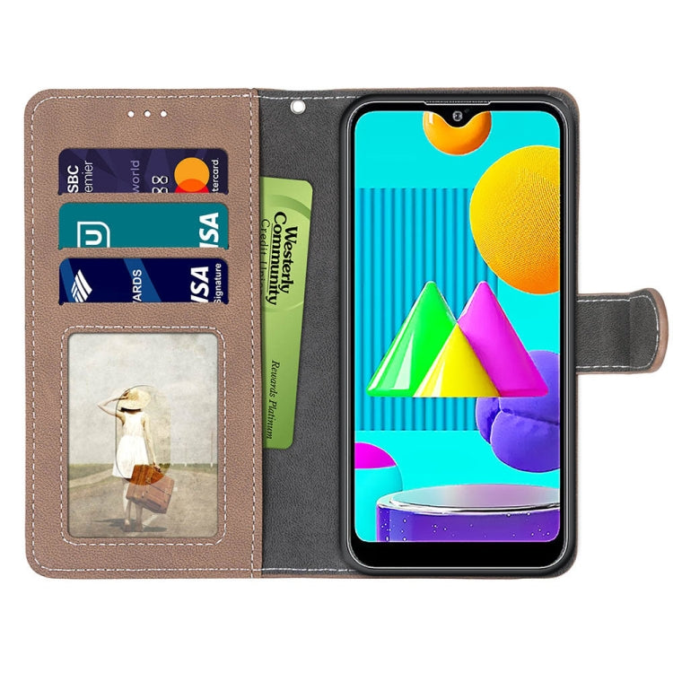For Samsung Galaxy M01 Retro Frosted Horizontal Flip PU Leather Case with Holder & Card Slots & Wallet & Photo Frame