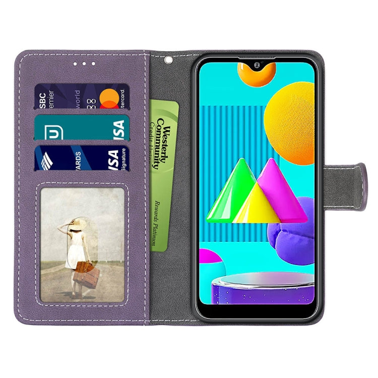 For Samsung Galaxy M01 Retro Frosted Horizontal Flip PU Leather Case with Holder & Card Slots & Wallet & Photo Frame