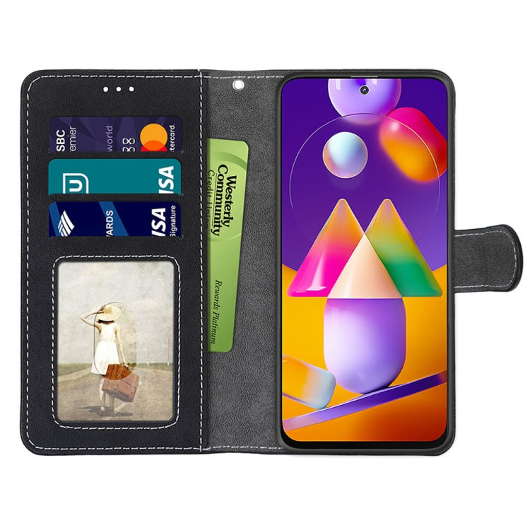 For Samsung Galaxy M31s Retro Frosted Horizontal Flip PU Leather Case with Holder & Card Slots & Wallet & Photo Frame