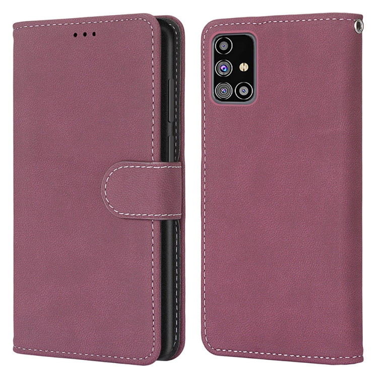 For Samsung Galaxy M31s Retro Frosted Horizontal Flip PU Leather Case with Holder & Card Slots & Wallet & Photo Frame