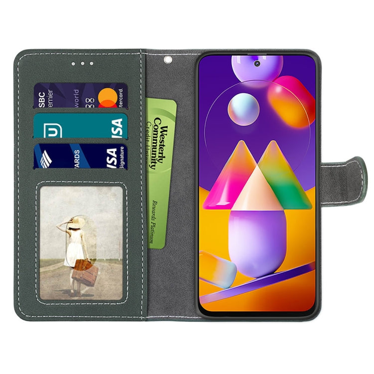 For Samsung Galaxy M31s Retro Frosted Horizontal Flip PU Leather Case with Holder & Card Slots & Wallet & Photo Frame