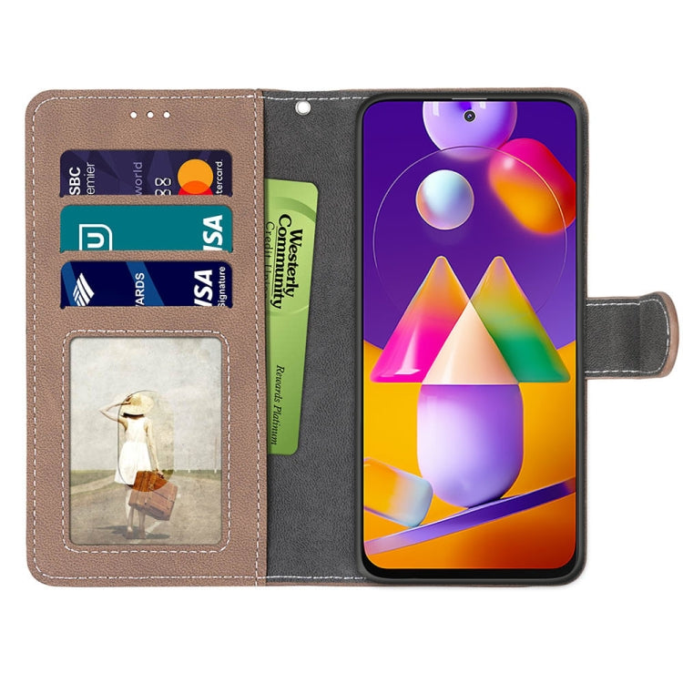 For Samsung Galaxy M31s Retro Frosted Horizontal Flip PU Leather Case with Holder & Card Slots & Wallet & Photo Frame