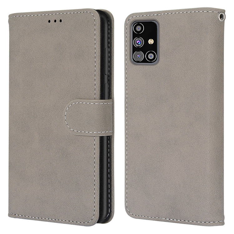 For Samsung Galaxy M31s Retro Frosted Horizontal Flip PU Leather Case with Holder & Card Slots & Wallet & Photo Frame