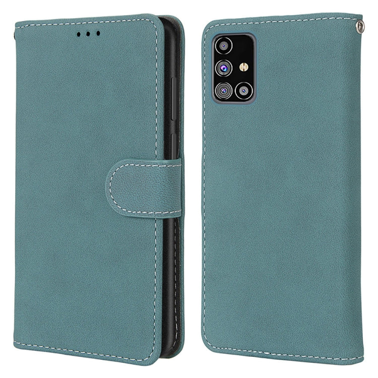 For Samsung Galaxy M31s Retro Frosted Horizontal Flip PU Leather Case with Holder & Card Slots & Wallet & Photo Frame