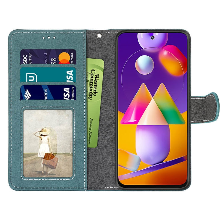 For Samsung Galaxy M31s Retro Frosted Horizontal Flip PU Leather Case with Holder & Card Slots & Wallet & Photo Frame