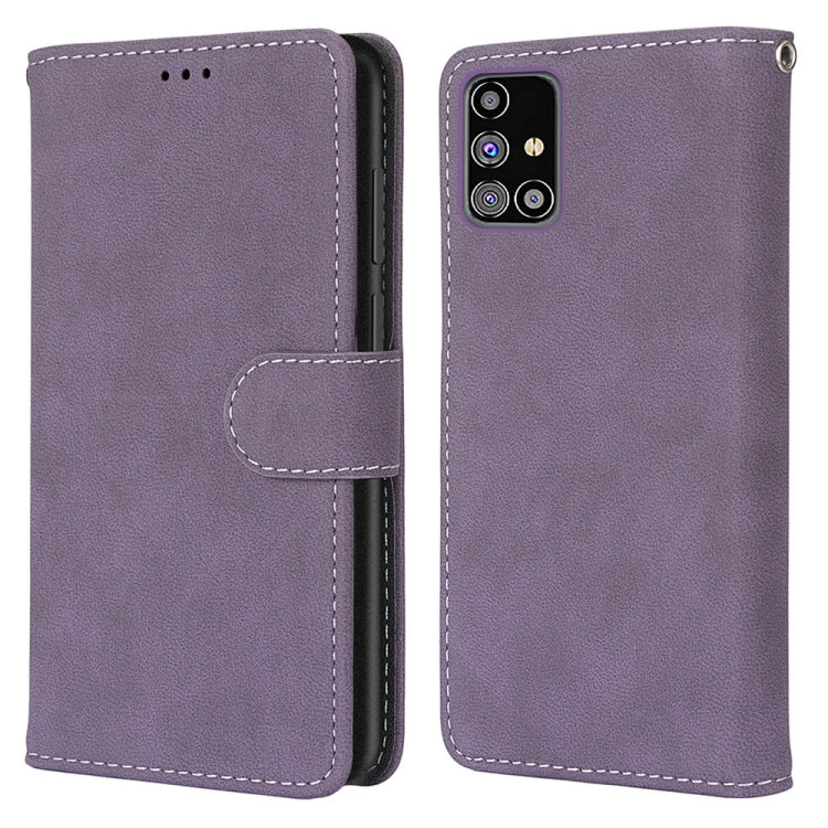 For Samsung Galaxy M31s Retro Frosted Horizontal Flip PU Leather Case with Holder & Card Slots & Wallet & Photo Frame