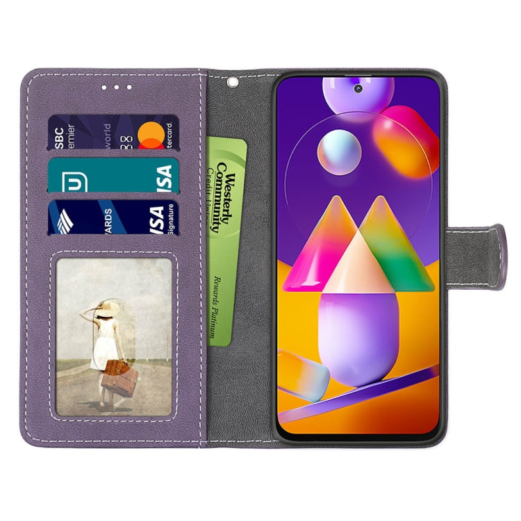 For Samsung Galaxy M31s Retro Frosted Horizontal Flip PU Leather Case with Holder & Card Slots & Wallet & Photo Frame