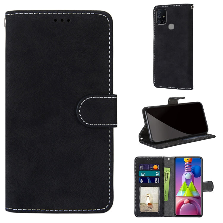 For Samsung Galaxy M51 Retro Frosted Horizontal Flip PU Leather Case with Holder & Card Slots & Wallet & Photo Frame