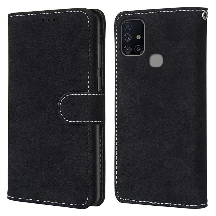 For Samsung Galaxy M51 Retro Frosted Horizontal Flip PU Leather Case with Holder & Card Slots & Wallet & Photo Frame