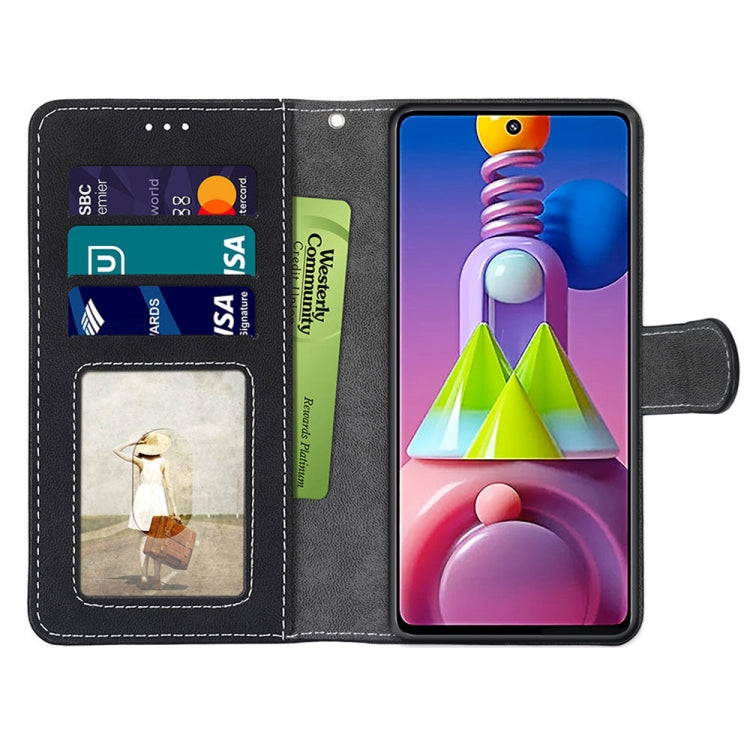 For Samsung Galaxy M51 Retro Frosted Horizontal Flip PU Leather Case with Holder & Card Slots & Wallet & Photo Frame