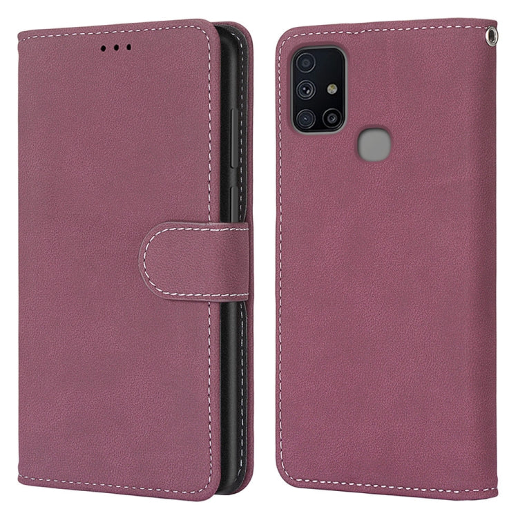 For Samsung Galaxy M51 Retro Frosted Horizontal Flip PU Leather Case with Holder & Card Slots & Wallet & Photo Frame