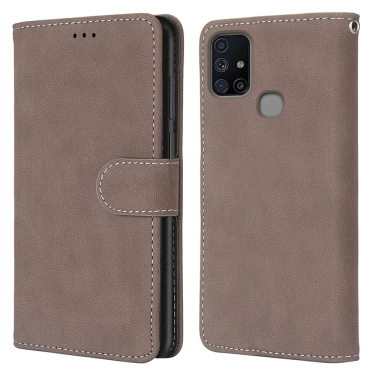 For Samsung Galaxy M51 Retro Frosted Horizontal Flip PU Leather Case with Holder & Card Slots & Wallet & Photo Frame