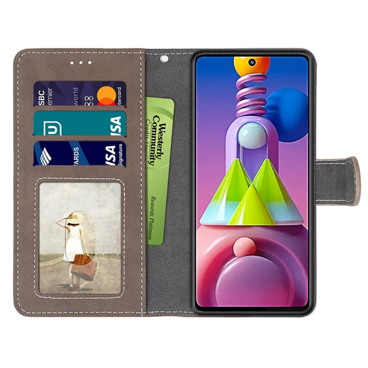 For Samsung Galaxy M51 Retro Frosted Horizontal Flip PU Leather Case with Holder & Card Slots & Wallet & Photo Frame