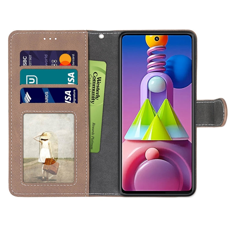 For Samsung Galaxy M51 Retro Frosted Horizontal Flip PU Leather Case with Holder & Card Slots & Wallet & Photo Frame